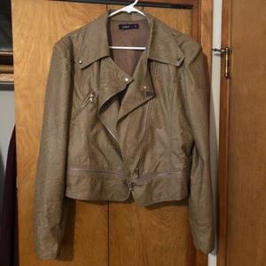 NWOT faux leather jacket!